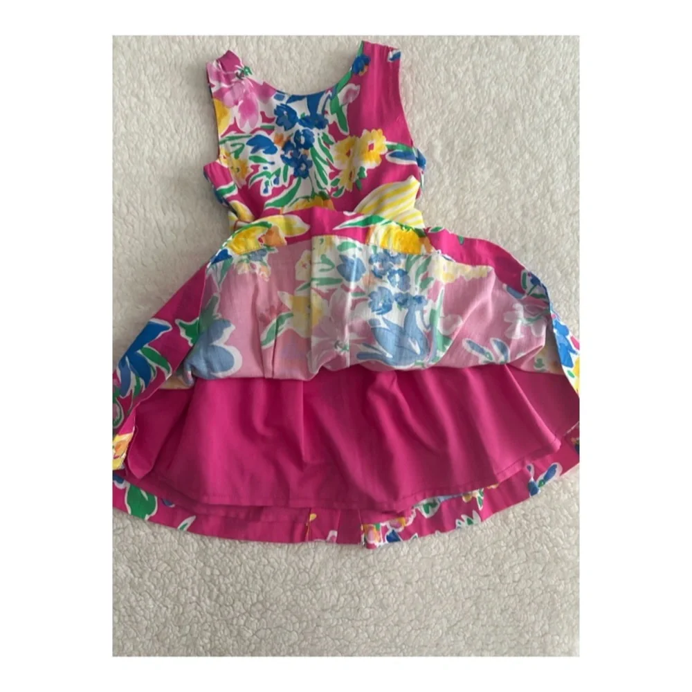 Ralph Lauren Polo Dress Size 12M baby Girl's Floral Spring Summer  Sleeveless